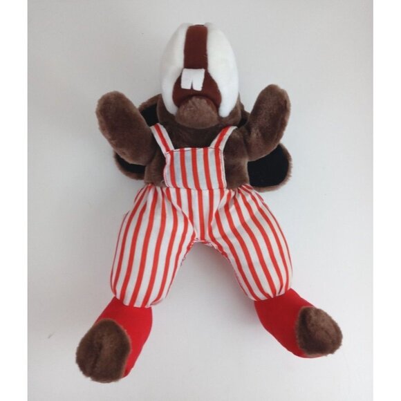 Vintage 1993 Sugar Loaf Brown Floppy Ear Dog Super Soft In Ball Cap & Overalls - Picture 3 of 9